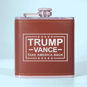 Trump Vance 2024, Take America Back - US Election Hip Flask - Gift For Trump Supporters