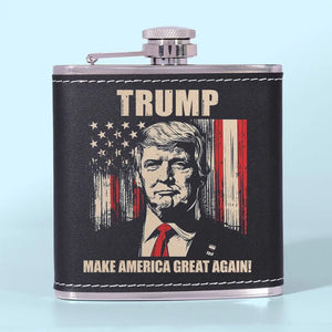 Trump 2024, Make America Great Again - US Election Hip Flask - Gift For Trump Supporters