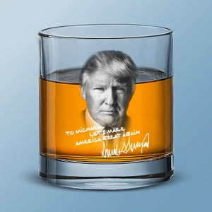 Let's Bring The Greatness Back - US Election Whiskey Glass - Gift For Conservative Supporters