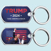 Stand With The Leader To Reclaim Our Future - US Election Keychain - Gift For Conservative Supporters