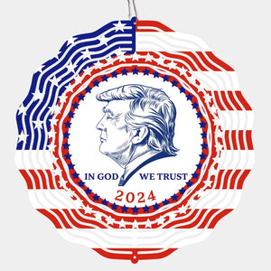 In God We Trust, In Trump We Believe - US Election Wind Spinner - Trump Supporter, Republican Gifts And Decors