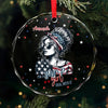 I'm An All-American Girl, Deal With It - US Elections Personalized Custom Circle Glass Ornament - Christmas Gift And Decor For Best Friends, BFF, Sisters