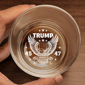 Mr. 45 47 - US Election Whiskey Glass - Gift For Conservative Supporters