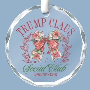 Social Club, Reclaim Our Future - US Elections Circle Glass Ornament - Christmas Gift And Decor For Conservative Supporters