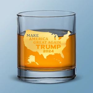 He Will Protect America's Legacy In 2024 - US Election Whiskey Glass - Gift For Conservative Supporters