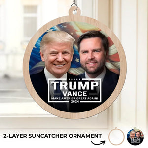 We Protect America's Greatness - US Elections Window Hanging Suncatcher Ornament - Gift And House Decor For Conservative Supporters