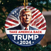 It's Time To Empower America Again - US Elections Ceramic Round Shaped Ornament - Christmas Gift For Conservative Supporters