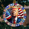 Always For America - US Elections Ceramic Round Shaped Ornament - Christmas Gift For Conservative Supporters