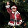 He's Coming To Town To Make Christmas Great Again - US Election Acrylic Custom Shaped Ornament - Christmas Gift And Decor For Conservative Supporters