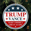 Bold Leadership With Strong Values - US Election Leather Ornament - Christmas Gift And Decor For Conservative Supporters