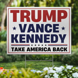 Three People Secure America's Future - US Elections Yard Sign, Decoration Gift For Conservative Supporters