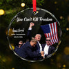 You Can't Kill Freedom - US Elections Circle Glass Ornament - Christmas Gift And Decor For Conservative Supporters