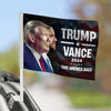 The Former President Team 45 47 - US Election Car Window Flag - Gift For Conservative Supporters