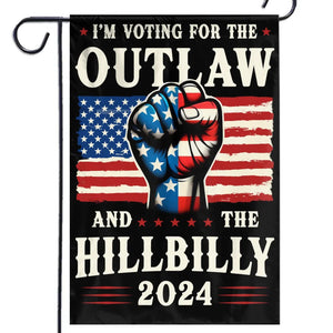 The Outlaw And The Hillbilly 2024 - US Election House Flag, Garden Flag