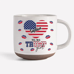 Proud To Be American Girl - US Election Personalized Custom Printed Pottery Mug - Gift For Best Friends, BFF, Sisters