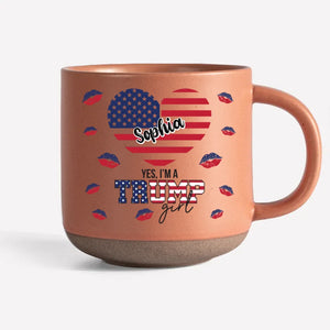 Proud To Be American Girl - US Election Personalized Custom Printed Pottery Mug - Gift For Best Friends, BFF, Sisters