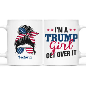 American Girl, Get Over It - US Elections Personalized Custom Accent Mug - Gift For Best Friends, BFF, Sisters