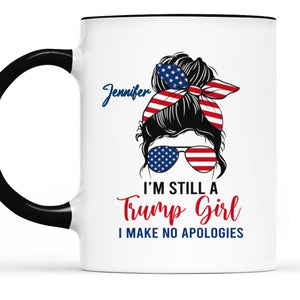 No Apologies From All-American Girl - US Elections Personalized Custom Accent Mug - Gift For Best Friends, BFF, Sisters