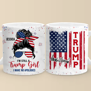 Never Underestimate The Power Of An All-America Girl - US Elections Personalized Custom Mug - Gift For Best Friends, BFF, Sisters