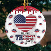 Here’s To The Grit And Grace Of Every Girl - US Elections 3D Inflated Effect Printed Ceramic Round Shaped Ornament - Christmas Gift For Best Friends, BFF, Sisters