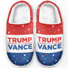 Team 45 47 - US Election Fluffy Slippers - Christmas Gift For Conservative Supporters