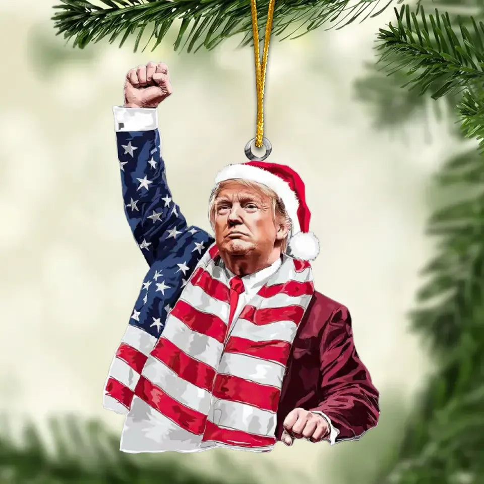 Perfect Gift For Those Who Stand By Their Beliefs - US Election Acrylic Custom Shaped Ornament - Christmas Gift And Decor For Conservative Supporters