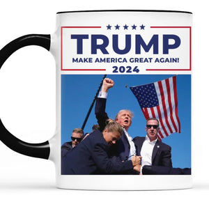 Fight And Never Surrender - US Elections Accent Mug