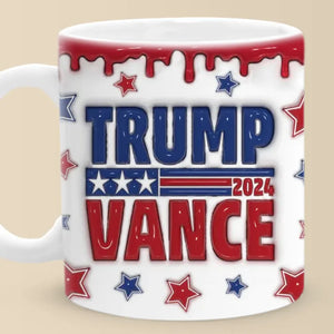 Real Change, Real Leadership - US Elections 3D Inflated Effect Printed Mug - Gift For Conservative Supporters