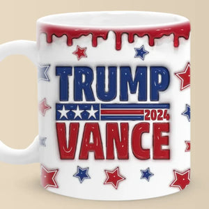 Real Change, Real Leadership - US Elections 3D Inflated Effect Printed Mug - Gift For Conservative Supporters