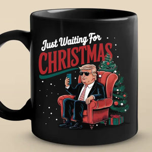 Just Waiting For Christmas - US Election Black Mug