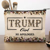 No Apologies Made By Red-Wave Girl - US Election Cosmetic Bag - Gift For Best Friends, BFF, Sisters