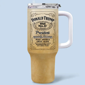 Bottled In DC And Made By Liberal Tears - US Election 40 Oz Stainless Steel Tumbler With Handle