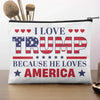 I Love Who Love America - US Election Cosmetic Bag