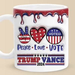 Our Future Depends On The Collective Voice Of The People - US Elections 3D Inflated Effect Printed Mug - Gift For Conservative Supporters