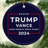 Let Your Heart Guide You To Change - US Elections Ceramic Round Shaped Ornament - Gift For Conservative Supporters