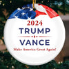 Your Choices Can Shape Tomorrow - US Elections Ceramic Round Shaped Ornament - Gift For Conservative Supporters