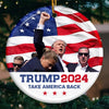 Fight To Take The Right Glory Back  - US Elections Ceramic Round Shaped Ornament - Gift For Conservative Supporters