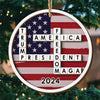 Change Begins With Each And Every One Of Us - US Elections 2 Layered Wood Christmas Ornament - Christmas Gift For Conservative Supporters