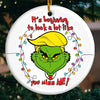 Honor The Past To Move Forward - US Elections Ceramic Round Shaped Ornament - Gift For Conservative Supporters
