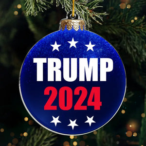 Vote For The Chosen One - US Election Acrylic Custom Shaped Ornament - Christmas Gift And Decor For Conservative Supporter