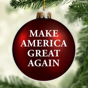 Your Ideas Are Important So Share Them Loudly - US Election Acrylic Custom Shaped Ornament - Christmas Gift And Decor For Conservative Supporters