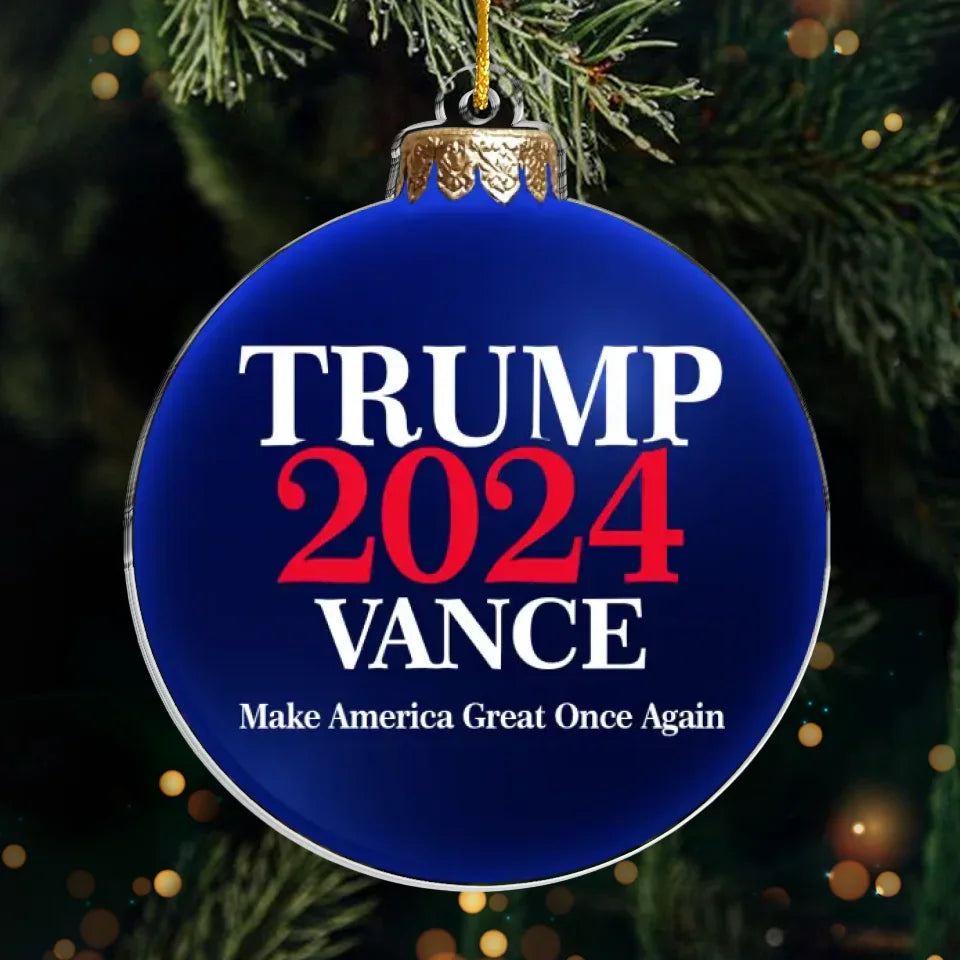 Speaking Up Can Change Lives And Minds - US Election Acrylic Custom Shaped Ornament - Christmas Gift And Decor For Conservative Supporters