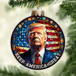 Stand Up For What You Believe In And Shine - US Election Acrylic Custom Shaped Ornament - Christmas Gift And Decor For Conservative Supporters