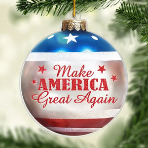 A Greater And Stronger Nation For Americans - US Election Acrylic Custom Shaped Ornament - Christmas Gift And Decor For Conservative Supporters