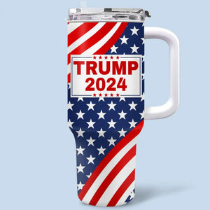 The Hero Of America - US Election 40 Oz Stainless Steel Tumbler With Handle