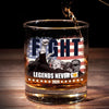 Legends Never Die - US Election Whiskey Glass - Gift For Conservative Supporters