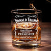 American Patriotic President 45 47 - US Election Whiskey Glass - Gift For Conservative Supporters