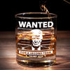 Wanted For A Second Term - US Election Whiskey Glass - Gift For Conservative Supporters