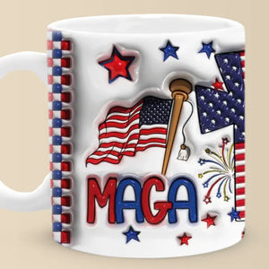 Let’s Stand Up For Our Rights And Freedoms - US Elections 3D Inflated Effect Printed Mug - Gift For Conservative Supporters