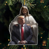 Praying For A Brighter Future Together - US Election Acrylic Custom Shaped Ornament - Christmas Gift And Decor For Conservative Supporters